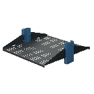 2U 2Post Center Mount Vented Shelf 20in (D) - Flanged Up