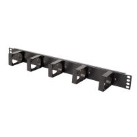 1U Horizontal Cable Manager with Plastic D-Rings (180-4410)