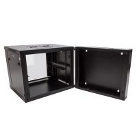 9U Swing Out Wall Mount Cabinet 600mmW x 600mmD with Glass Door (185-4764)