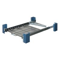 Sliding Computer Shelves 1USHL-112 Front Angle View