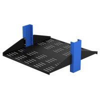 2U 2Post Center Mount Shelf 20in Depth (Flanged Down, Vented) (2USHL-022FULL-20DV)
