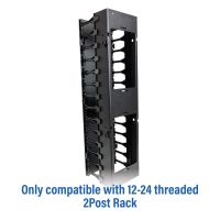 Rack Solutions Medium Density Vertical Cable Duct- Rear View