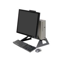 Universal All-In-One Desktop and Monitor Stand (RETAIL-AIO-017) Monitor and PC Installed