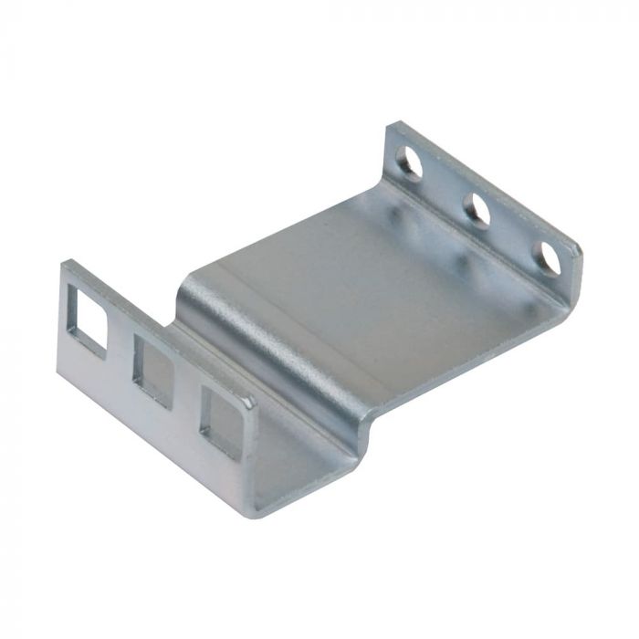 Light Metallic Gray Aluminum Rack Mount Brackets & Handles 3-1/2" x 1" 1-Pair 