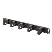 1U Horizontal Cable Manager with Plastic D-Rings (180-4410)