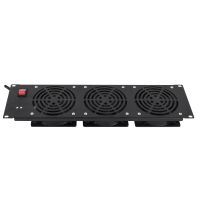 3U Horizontal 19" Rack Fan Panel - Front