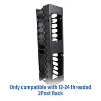 Rack Solutions Medium Density Vertical Cable Duct- Rear View