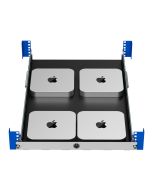 1U Rack Mount Shelf for Apple Mac Mini (3rd and 4th Generation)