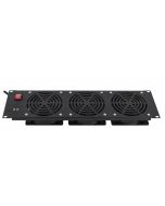 3U Horizontal 19" Rack Fan Panel - Front