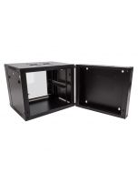 9U Swing Out Wall Mount Cabinet 600mmW x 600mmD with Glass Door (185-4764)