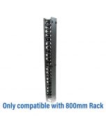 Navepoint High Density 2U Steel 19 Rack Cable Manager Plastic Snap Hinge Fastened Cover