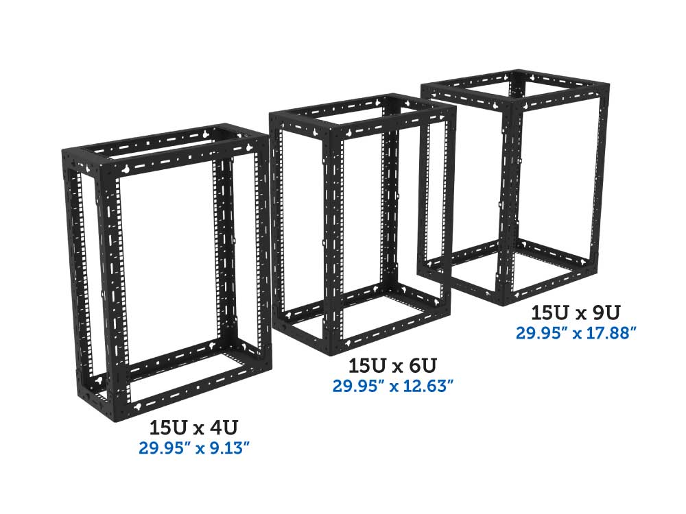 15U x 4u, 6u, 9u wall mount rack (desktop image)