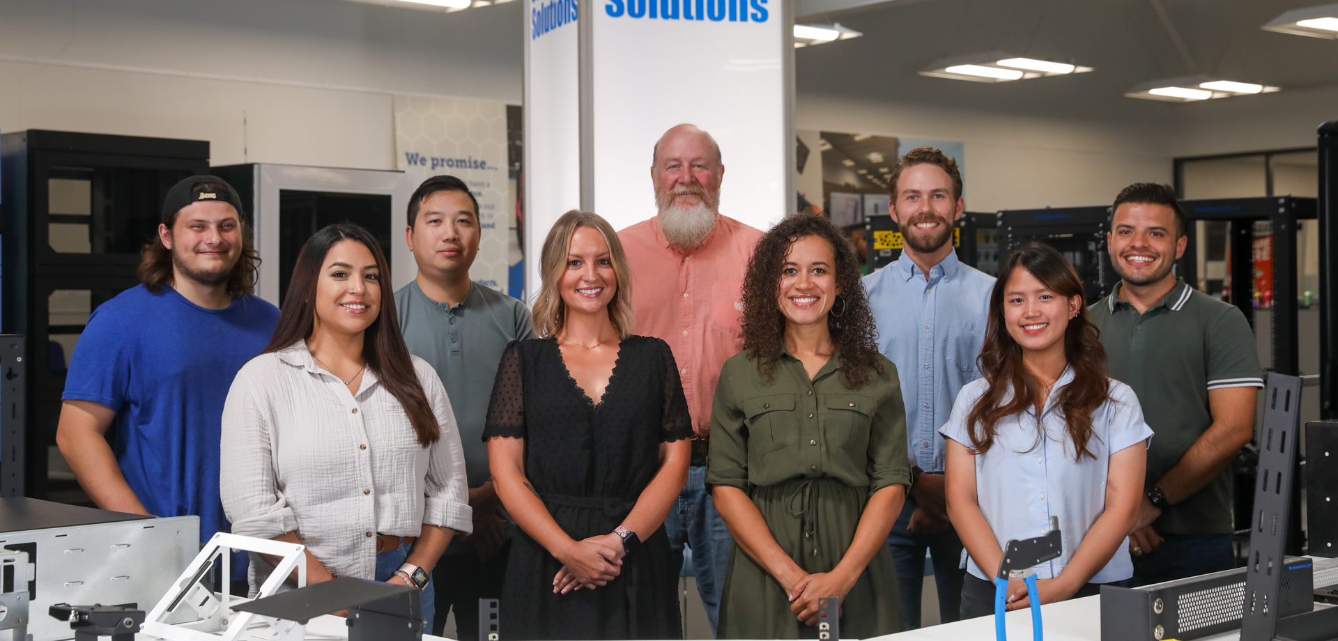 The RackSolutions team and facility in Greenville, Texas