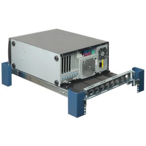PC rackmounted using a shelf