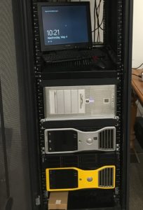 A homelab customer using RackSolutions' Universal Rail Kits to rackmount PCs