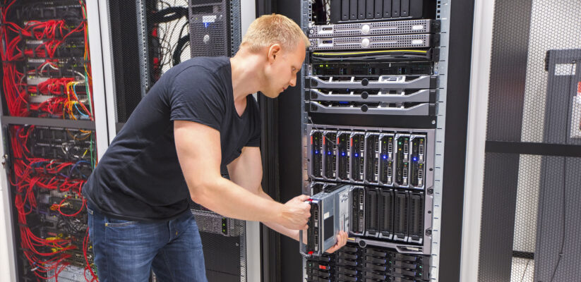 rack server and blade server used together
