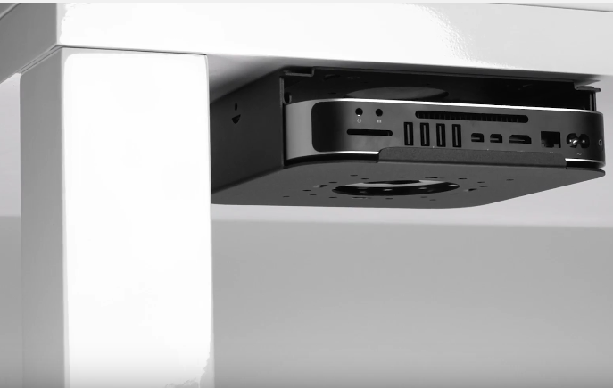 Mac Mini Mounted Under A Desk
