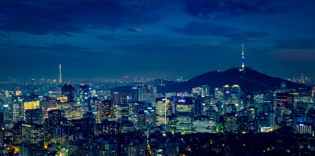 Seoul Skyline In The Night South Korea