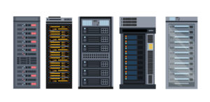 Open frame, wall mount, enclosed server racks