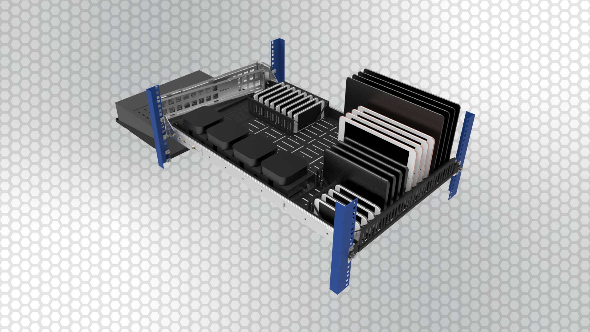 racksolutions modular shelf for test lab devices