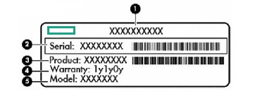 HP Product's Service Tag
