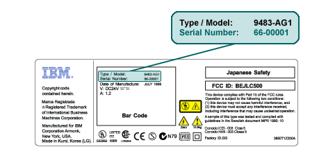 IBM Server Model Number
